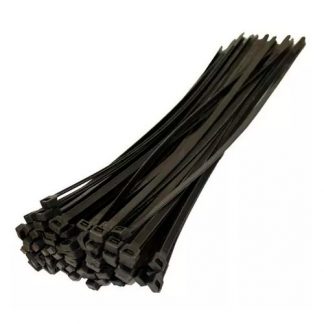 100 Fascette Fermacavo In Nylon 6.6 Bianche, 7,6 X 370 Mm, Testa Rinforzata, Per Fissaggio Cavi E Tubi